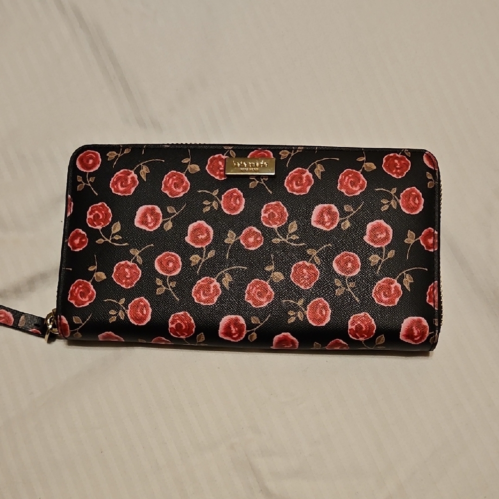 Floral Black and Red Women's Wallet